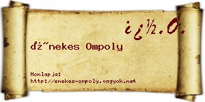 Énekes Ompoly névjegykártya